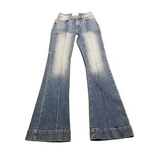 Revice Venus Flare Jeans Women's Size 27 Front Seam Stretch Faded Denim (24×33)